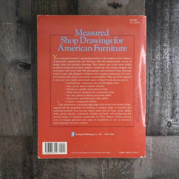 Measured Shop Drawings for American Furniture Thos Moser 1985 Paperback - Picture 2 of 7